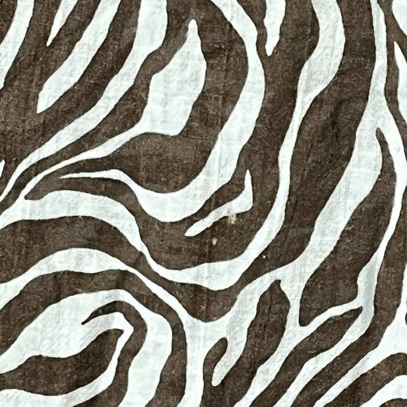 Vtg Zebra Safari Button Shirt Women Large Lagenlook Lightweight Artsy Eclectic - Picture 7 of 11